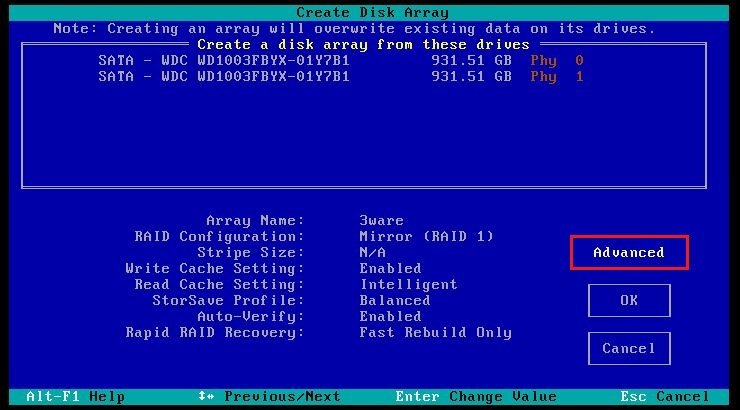 Datei:3ware Raid einrichten BIOS 2.jpg