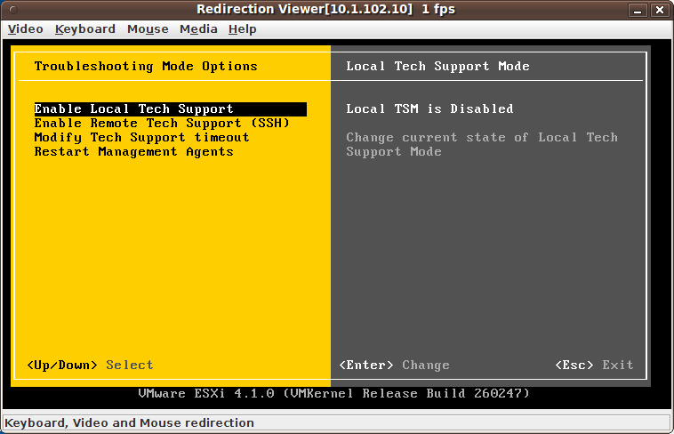 Datei:ESXi-4.1.0-Build-260247-DCUI-Tech-Support-Mode-02-Enable-Local-Tech-Support.png