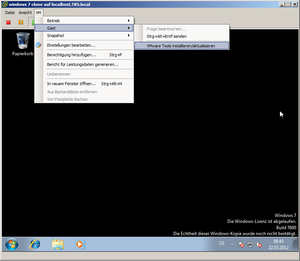 Installing the VMWare tools