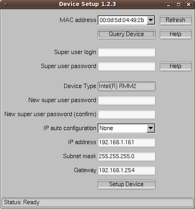 psetup 1.2.4 unter Windows: Beispiel mit Intel RMM2