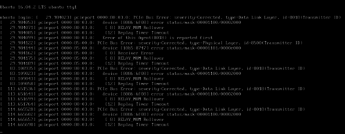 PCIe Bus Error under Ubuntu 16.04.2 LTS