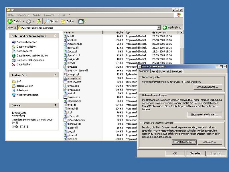 Datei:Java control panel 1.jpg