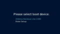 Podczas uruchamiania serwera należy wcisnąć kilkakrotnie klawisz "F11", aby przejść do wyboru "boot device" i wybrać pendrive.