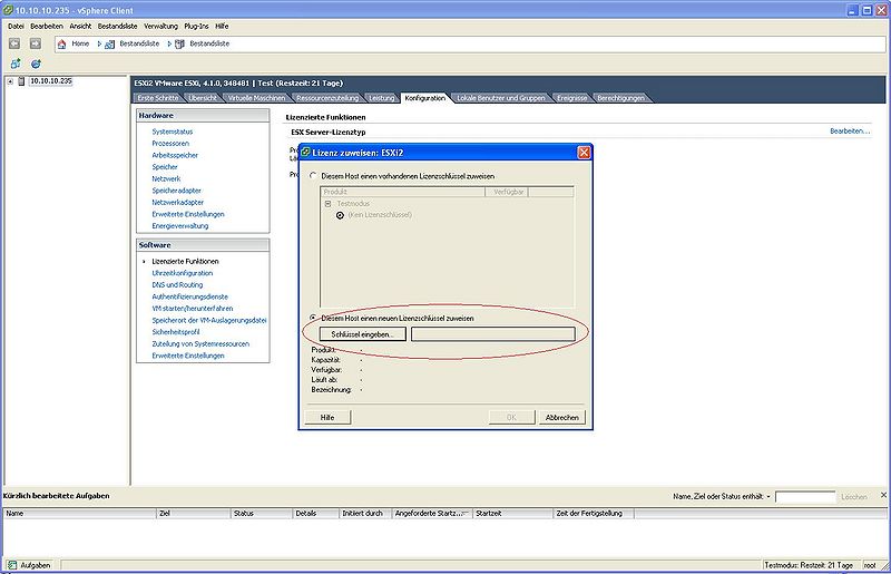 Datei:VMware vSphere Client Lizenzschluessel zuweisen.JPG