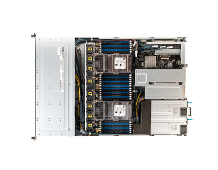 1U Intel dual-CPU RI2112 server Scalable - Internal view