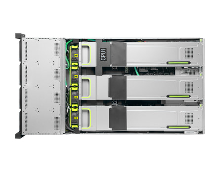 2U AMD dual-CPU RA2212-ASEPGN server - Internal view
