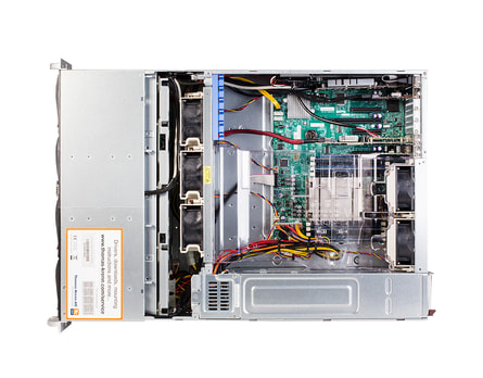 3U Intel Single-CPU RI1316+ Server - Internal view