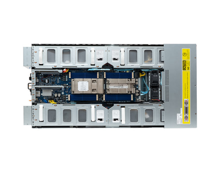 2U AMD dual-CPU RA2208-GIEPGN server (vSAN) - Internal view