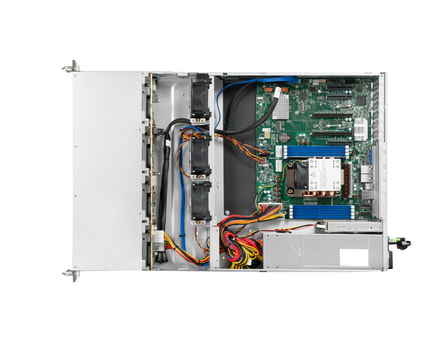 2U Intel single-CPU RI1212-AIXSN server - Internal view