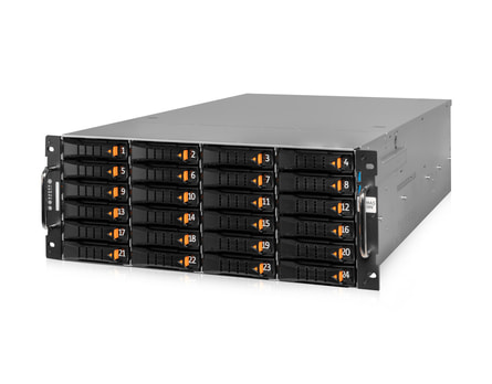 4U Intel dual-CPU RI2424-AIXS server - Server view