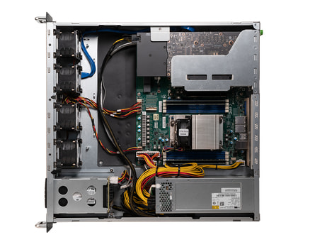 2U AMD single-CPU RA1204-AIEPG server - Internal view