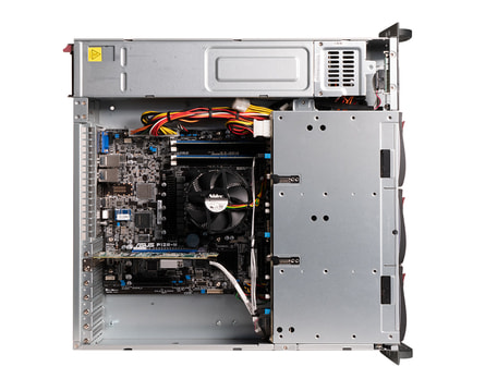 2U Intel single-CPU RI1203-SMXEH server - Internal view