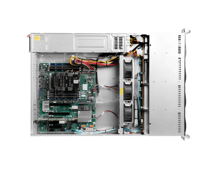 2U Intel single-CPU RI1208v server - Internal view