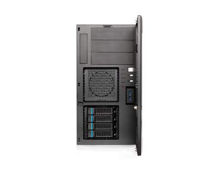 Server-Tower AMD Single-CPU TA1508-CHEP - Frontalansicht Blende offen