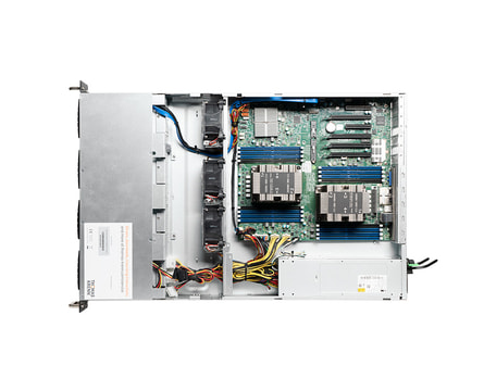 2U Intel dual-CPU RI2208-E server - Internal view