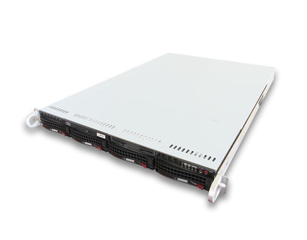 1HE Intel Dual-CPU SC815(R) Server - Serveransicht