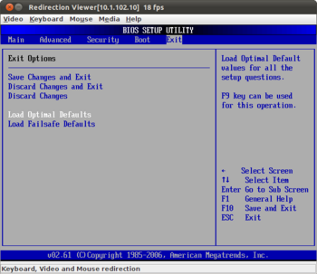 Po aktualizacji BIOS-u przeprowadzić Load Optimal Defaults (przykład płyta główna X8DT3-F)