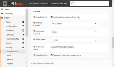OPNsense does not boot without monitor - Thomas-Krenn-Wiki-en