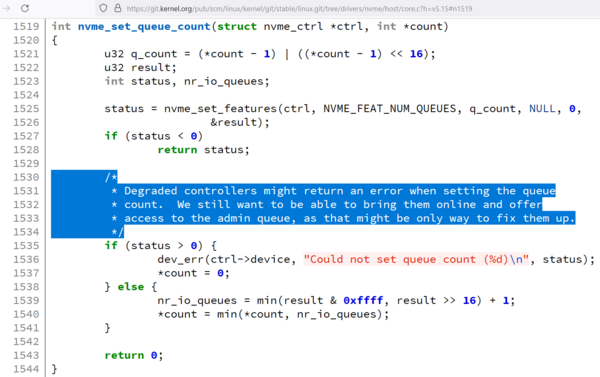 Nvme nvme1: Could not set queue count (16390) – Thomas-Krenn-Wiki