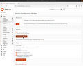 Unter System -> Configuration -> Backups finden Sie Optionen zur Sicherung der Konfiguration.