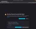 Accept self-signed certificate.