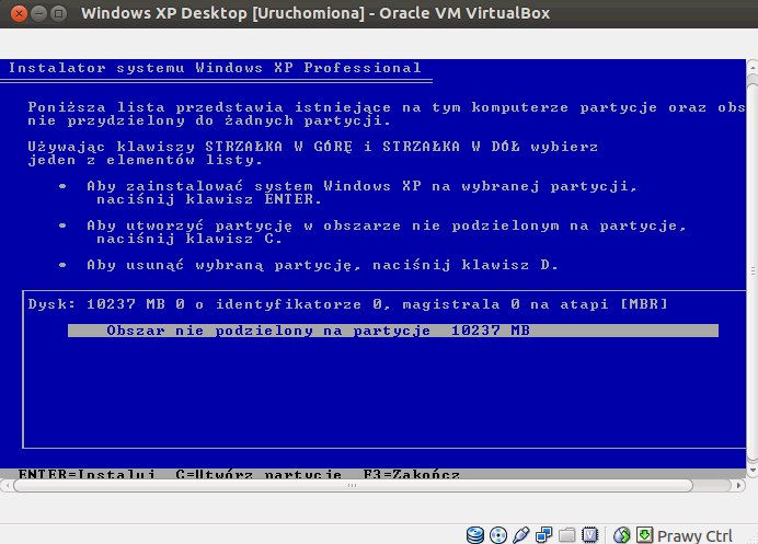 Plik:VirtualBox-3.0-Windows-XP-Gast-aufsetzen-14-Windows-XP-Partition-auswaehlen.png