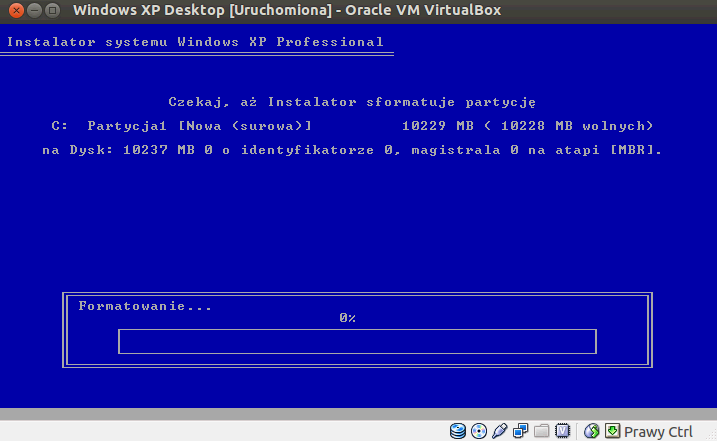 Plik:VirtualBox-3.0-Windows-XP-Gast-aufsetzen-16-Windows-XP-Formatieren-Status.png