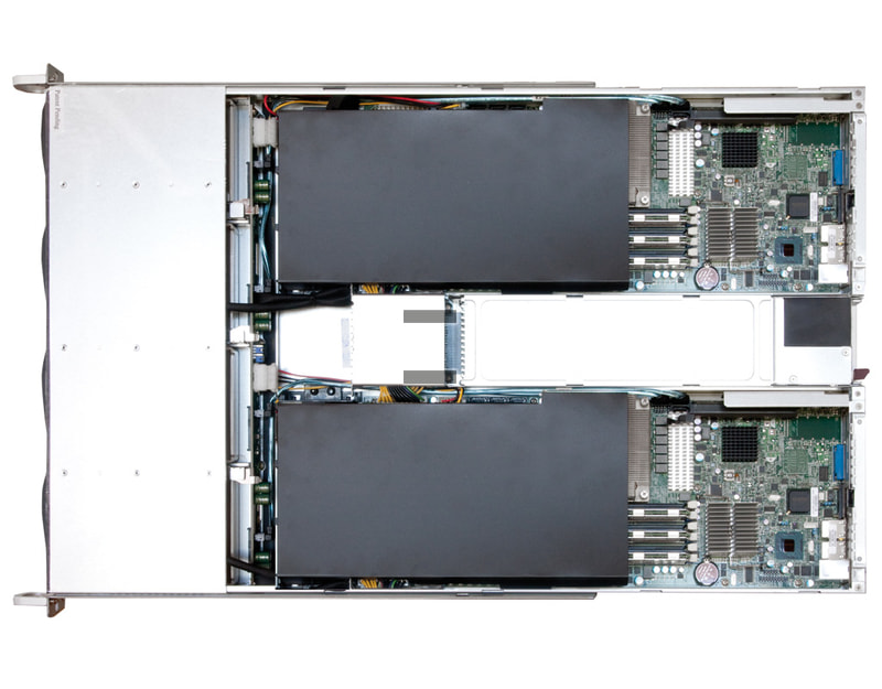 1HE Intel Dual-CPU 6016TT Twin-Server - Innenansicht