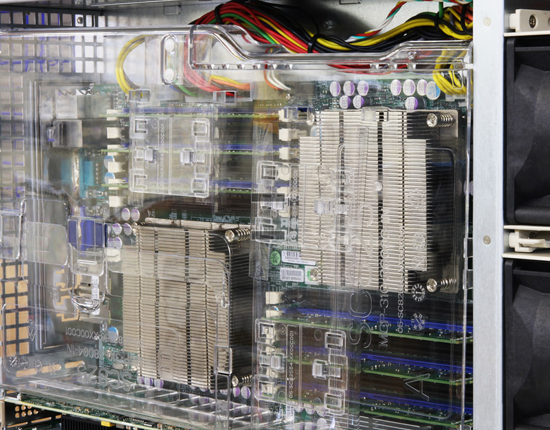 2HE Intel Dual-CPU SC826 Server Server - Detail Innenansicht