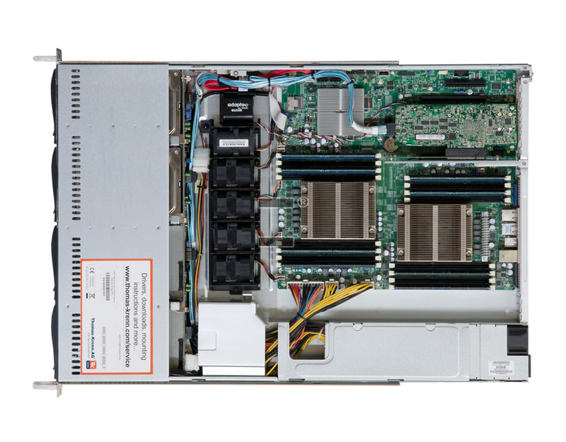 1HE Intel Dual-CPU SC815(R) Server - Innenansicht