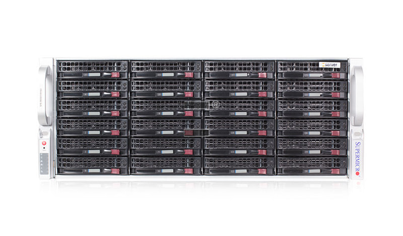 4HE AMD Dual-CPU RA2436 Server - Frontalansicht