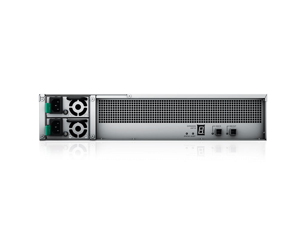 Synology RX1222sas JBOD - Rear view Synology RX1222sas JBOD - Rear view
