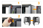 Server cabinet Vertiv Knürr 9U / 15U / 24U - Door left or right