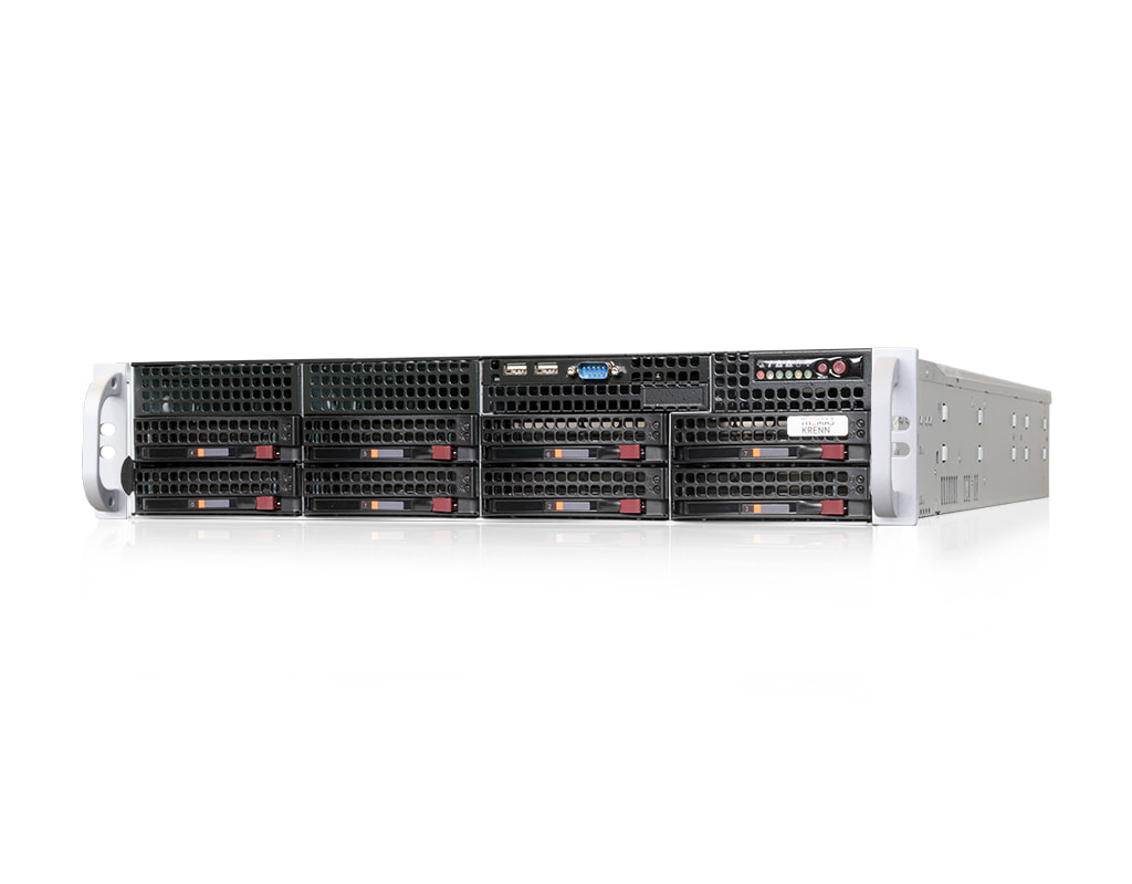 2U Intel Dual-CPU RI2208-SMXS (ESXi) - Front view