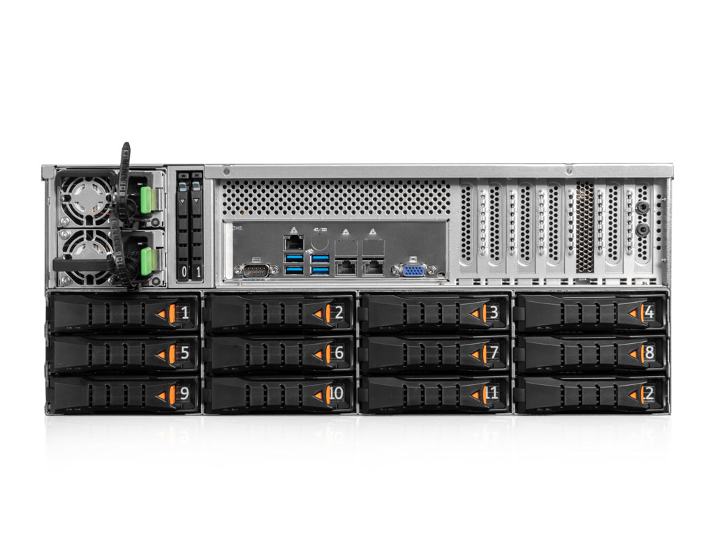 4HE AMD Single-CPU RA1436-AIEP Server - Rückansicht 