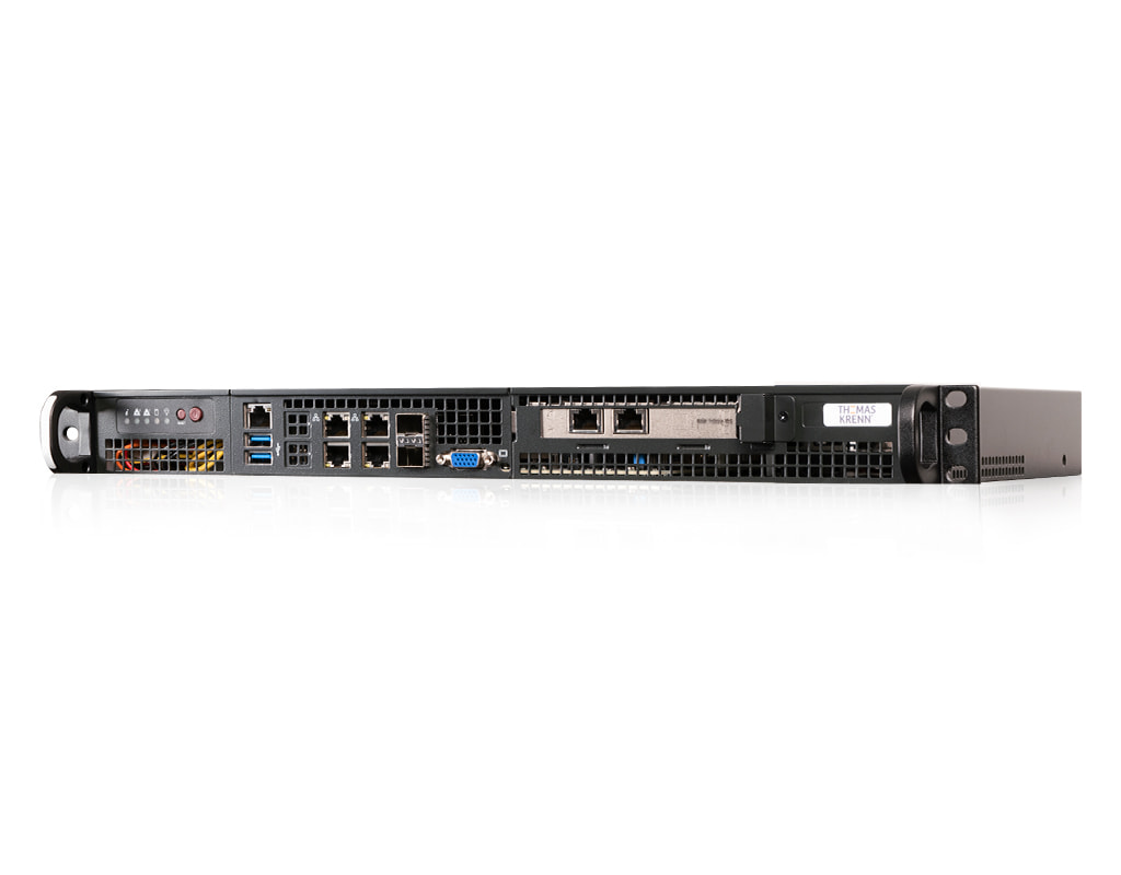1U Intel single-CPU RI1102-SMXDFH server - Front view 1U Intel single-CPU RI1102-SMXDFH server - Front view