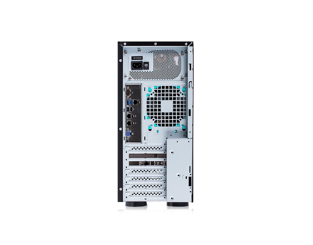 Workstation Intel single-CPU TI104W+ - Rear view Workstation Intel single-CPU TI104W+ - Rear view