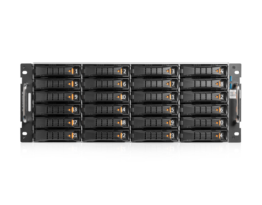 4HE AMD Single-CPU RA1424-AIEP+ Server - Frontalansicht 4HE AMD Single-CPU RA1424-AIEP+ Server - Frontalansicht