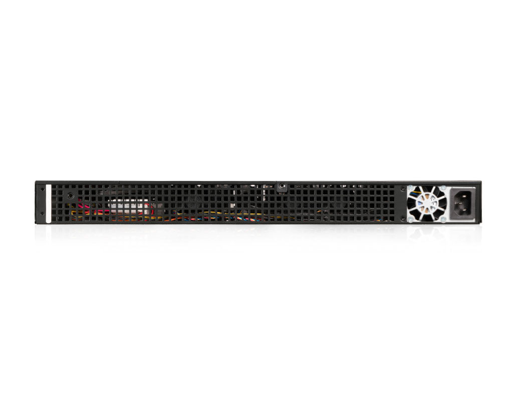 1U Intel single-CPU RI1102-SMXDFH server - Rear view