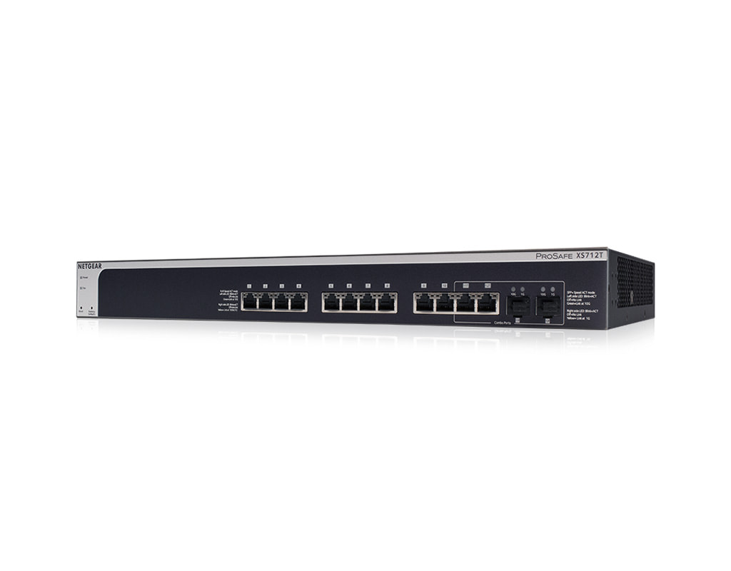 12 Port 10 Gigabit-Switch Netgear XS712T (10GBASE-T) - Front view