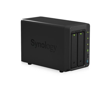 Synology DS713+ NAS für Geo-Redundanz - Frontansicht rechts Synology DS713+ NAS für Geo-Redundanz - Frontansicht rechts