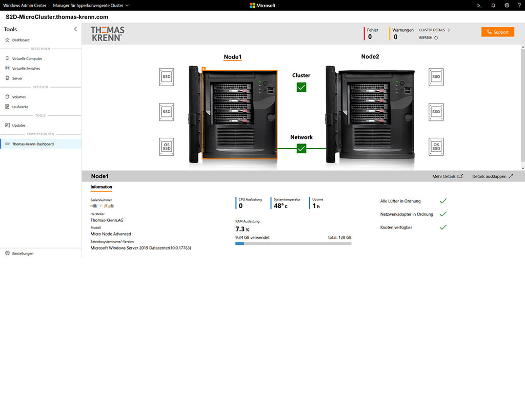 S2D micro-cluster - Windows Admin Center extension