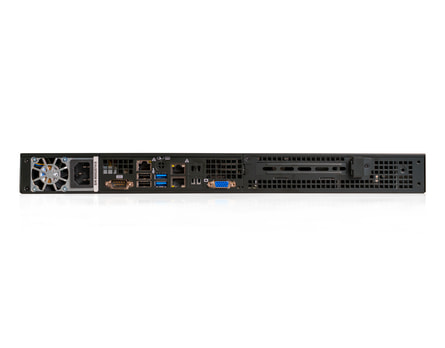 1U Intel single-CPU RI1101H-XE server - Rear view