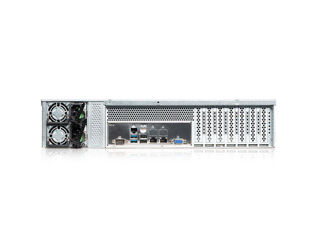 2HE Intel Single-CPU RI1208-AIXSN Server - Rückansicht 2HE Intel Single-CPU RI1208-AIXSN Server - Rückansicht