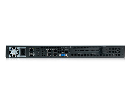 1U Intel single-CPU RI1101A server - Rear view 1U Intel single-CPU RI1101A server - Rear view