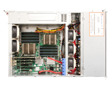 3U AMD Dual-CPU SC835 Server - Internal view