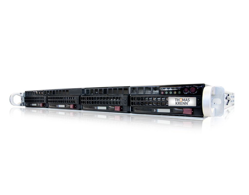1U Intel single-CPU RI1104D server - Front view