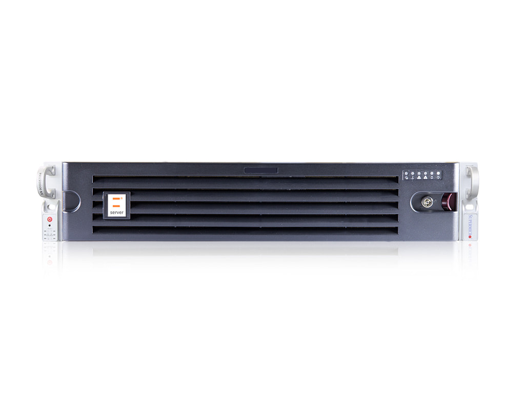 2U Intel single-CPU RI1212-SMXS server - Frontal with aperture