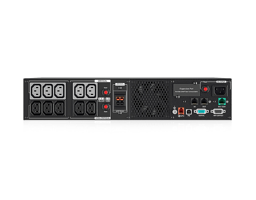 CyberPower line-interactive UPS - Rack rear view (Varies by model)