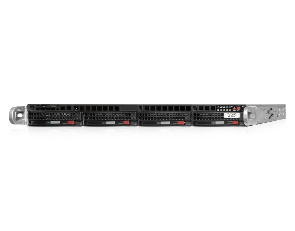 1HE Intel Single-CPU RI1104-SMXEH Server - Frontansicht